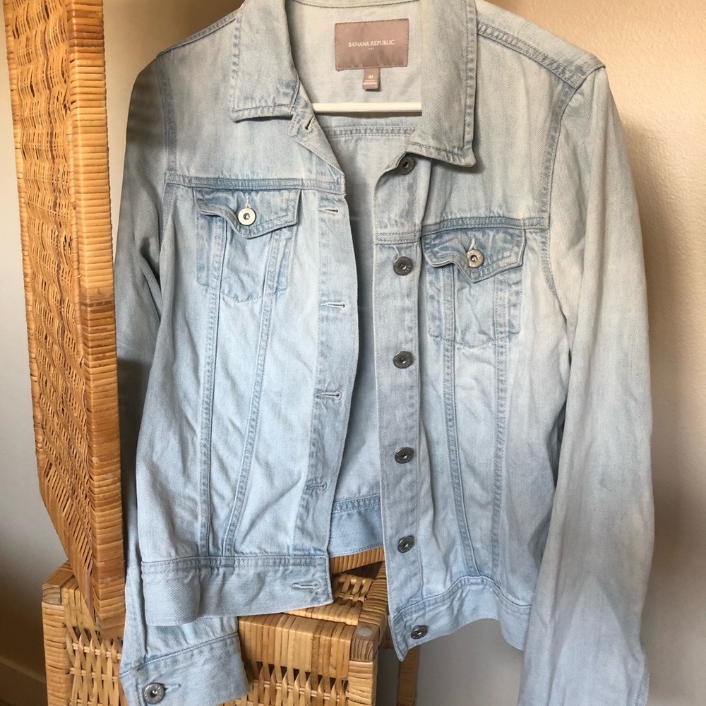 Banana Republic Factory denim jacket, size M.